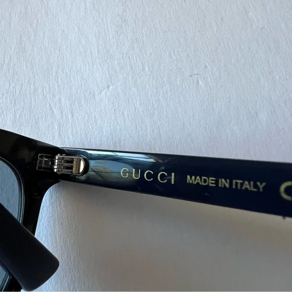 GUCCI GG1726S MENS SUNGLASSES DARK SHINY BLUE NWOT